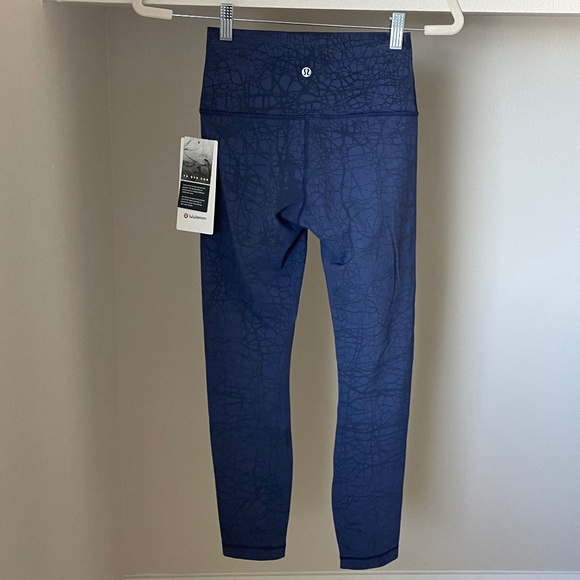 NWT Lululemon Wunder Train High-Rise Tight 25" Blue Thread Dye (Size 4) - Picture 6 of 10